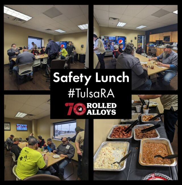 #TulsaRA began 2023 on a high note with a tasty 4th Quarter Safety Lunch! #RolledAlloys
