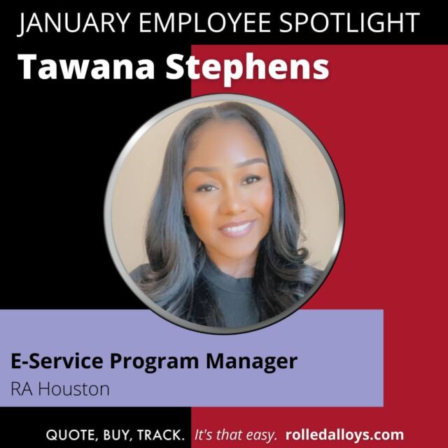 Congratulations to our January Spotlight Employees Tawana and Steve! Learn more about them at https://www.rolledalloys.com/january-employee-spotlight-stephens-butler/! #RolledAlloys
