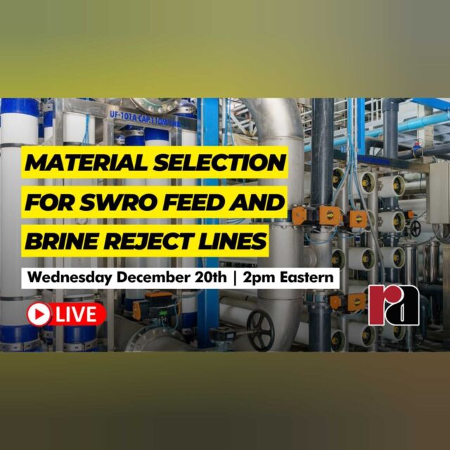 Join us next week as we explore the fascinating journey of #stainlesssteels in SWRO (Seawater Reverse Osmosis) applications. From the experimental 'trial and error' phase in the late 1970s to the discovery of corrosion-resistant solutions like 6% Mo alloys in the mid-1980s, we'll trace the evolution of material selection strategies. Witness how science eventually validated these alloys for seawater use, paving the way for more commercially attractive options like 25% Cr super duplex stainless steels. By the late 1990s, these advanced grades became widely adopted as the industry transitioned from thermal desalination to RO technology, benefiting larger capacity municipal SWRO projects with their cost-effectiveness.

https://events.teams.microsoft.com/event/97185cdc-48d6-4607-948c-a676ce69428f@07768bed-69e1-47bf-8613-916b0d533134

#RolledAlloys #MetallurgicalServices