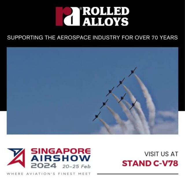 We're excited to kick off Day 1 of the Singapore Air Show! See us at stand C-V78. 

#SGAirshow2024 #metalsupplier