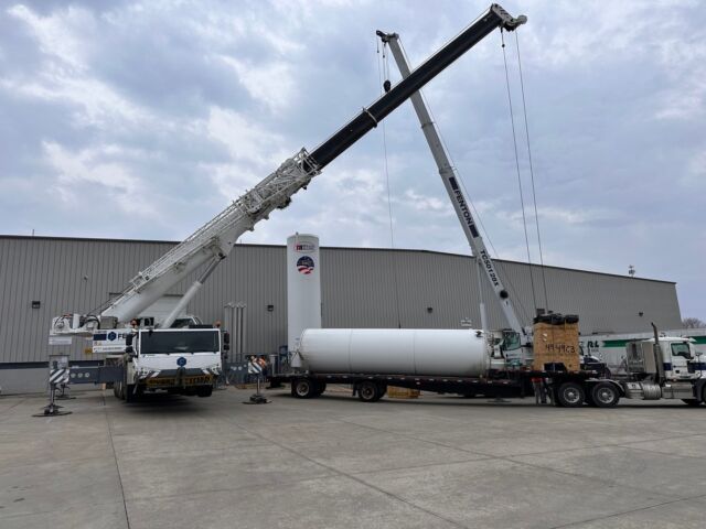 Rolled Alloys Cincinnati is installing a new @chart_industries Trifecta nitrogen gas delivery system. This system converts bulk liquid nitrogen into assist gas for running our #lasers. It significantly increases capacity and reduces downtime from other assist-gas delivery methods. Excited for the new addition! 
#cincinnatiRA #metalsupplier #rolledalloys